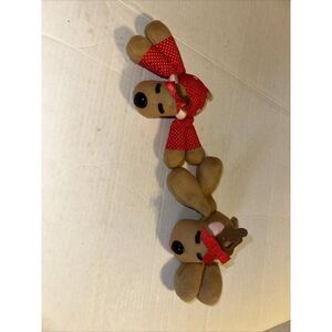 VTG LOT  OF 2 1980’s  HALLMARK RODNEY & RHONDA REINDEER PLUSH-FAMILY-CHRISTMAS